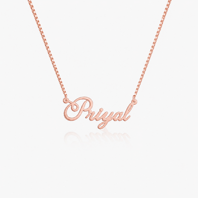 Persoanalized Name Necklace Rose Gold Plated