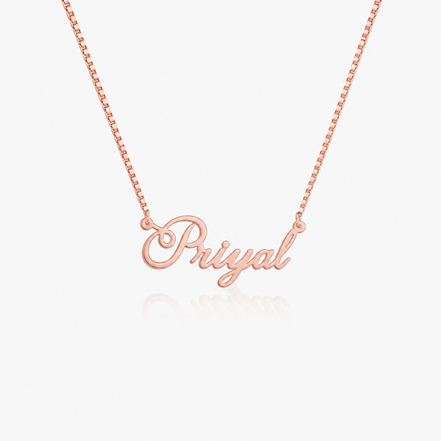 Persoanalized Name Necklace Rose Gold Plated