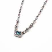 Silver Azure Link Luxe Necklace