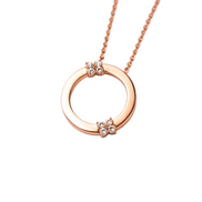 Silver Rose Halo Bloom Necklace