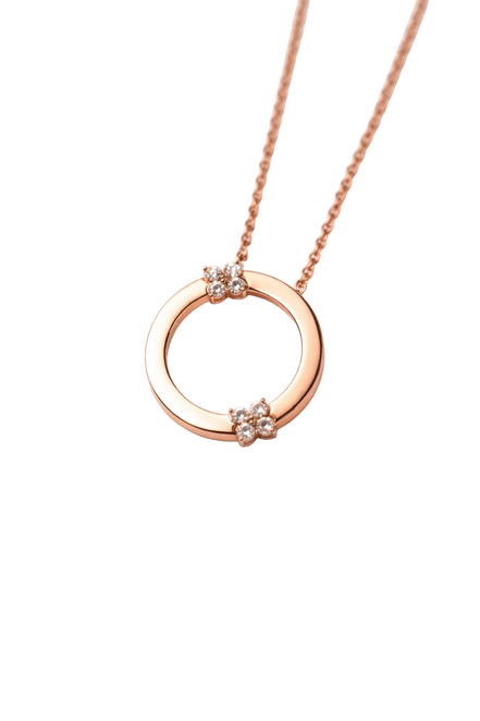 Silver Rose Halo Bloom Necklace