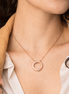 Silver Rose Halo Bloom Necklace