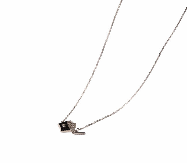 Silver Monarch Noir Pendant