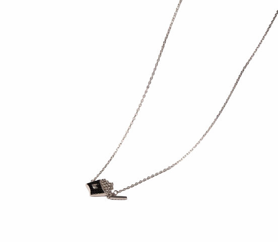 Silver Monarch Noir Pendant