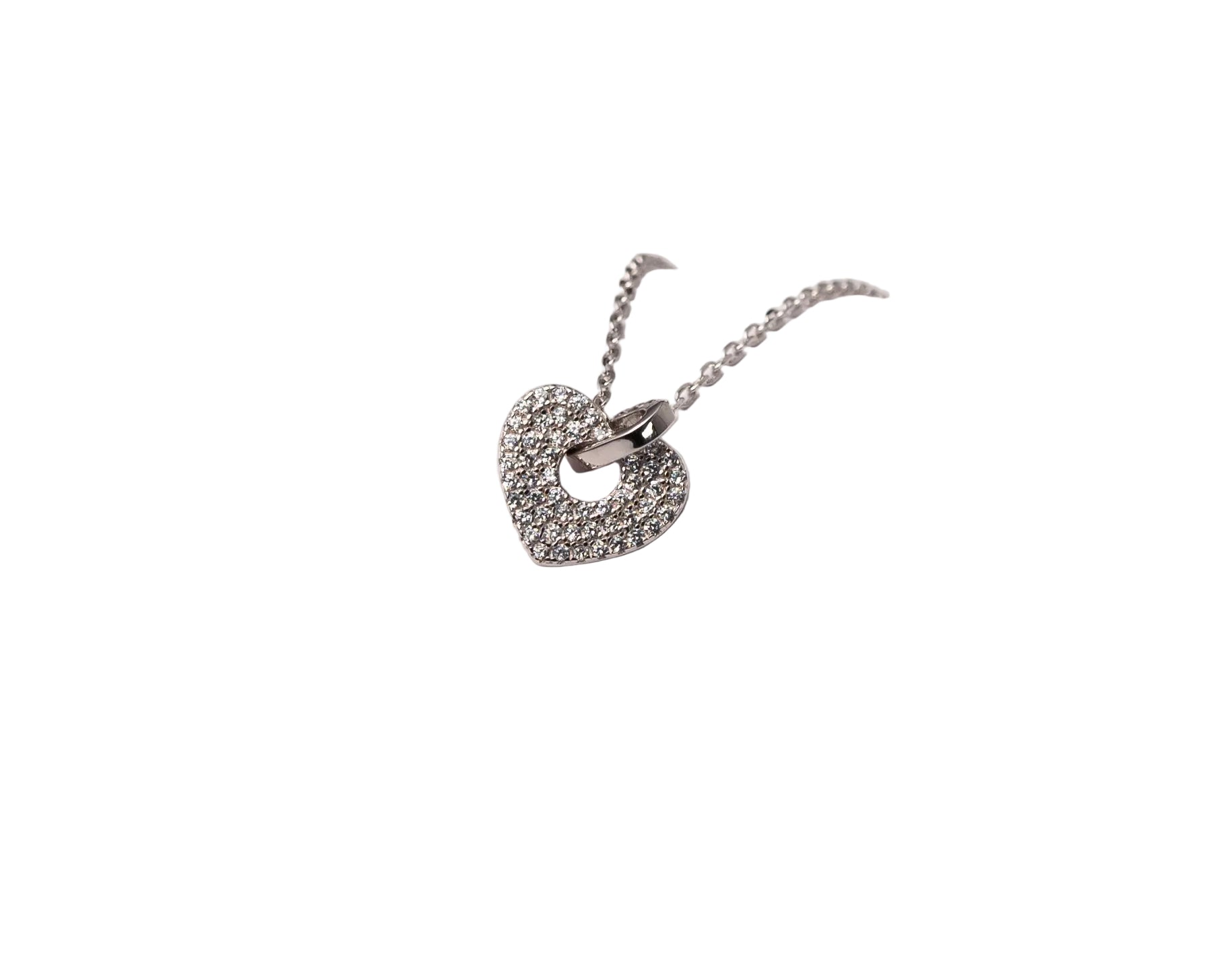 Silver Luminous Heart Pendant
