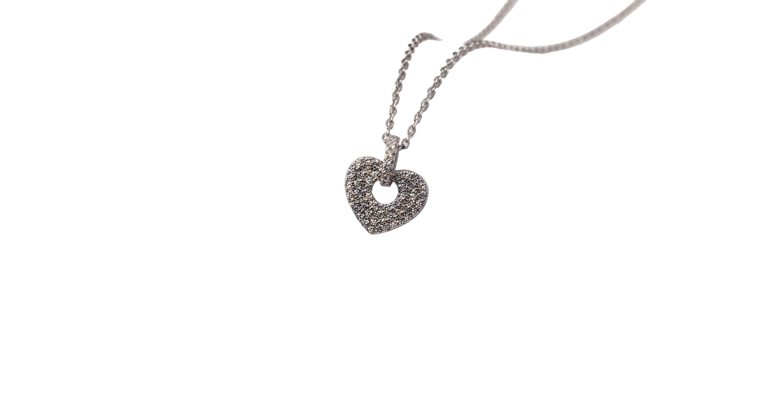 Silver Luminous Heart Pendant