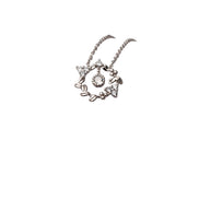 Silver Crystal Wreath Pendant