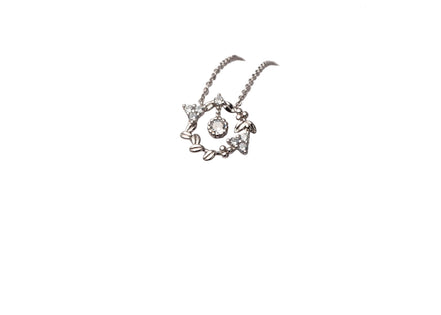 Silver Crystal Wreath Pendant