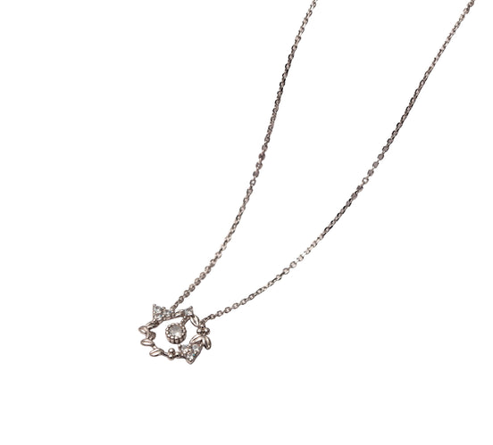 Silver Crystal Wreath Pendant