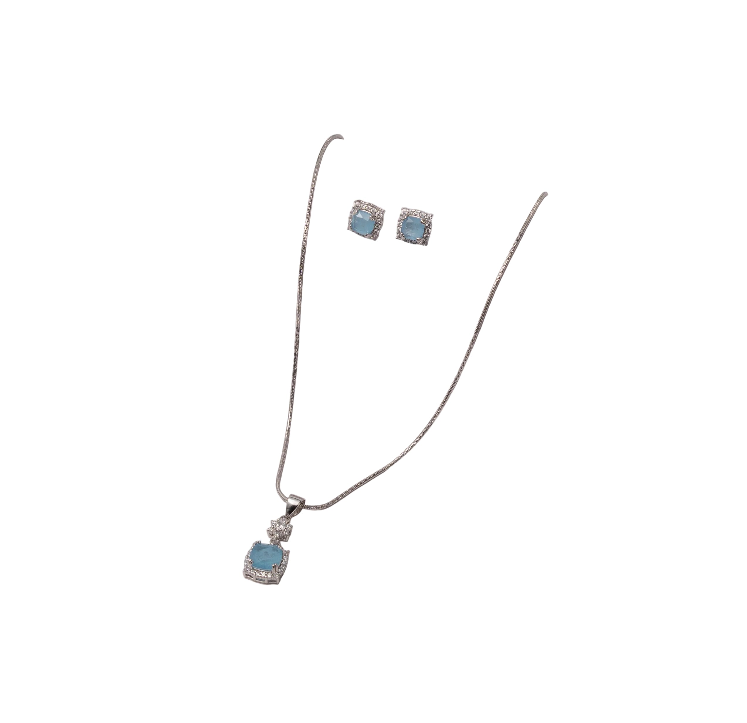 Silver Azure Halo Elegance Set