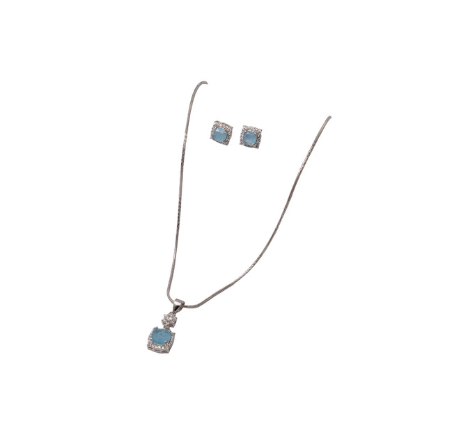 Silver Azure Halo Elegance Set
