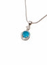 Silver Ocean Crown Pendant Set