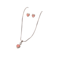 Silver Blush Heart Elegance Set