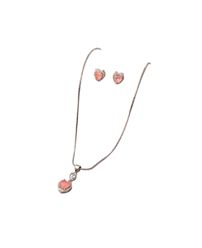 Silver Blush Heart Elegance Set