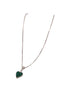 Silver Emerald Heart Whisper Necklace