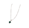 Silver Emerald Heart Whisper Necklace