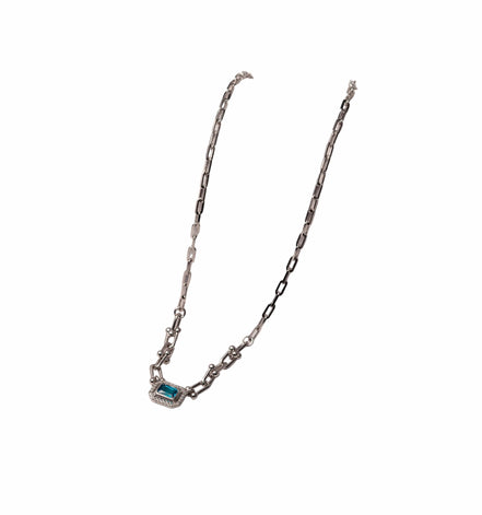 Silver Azure Link Luxe Necklace
