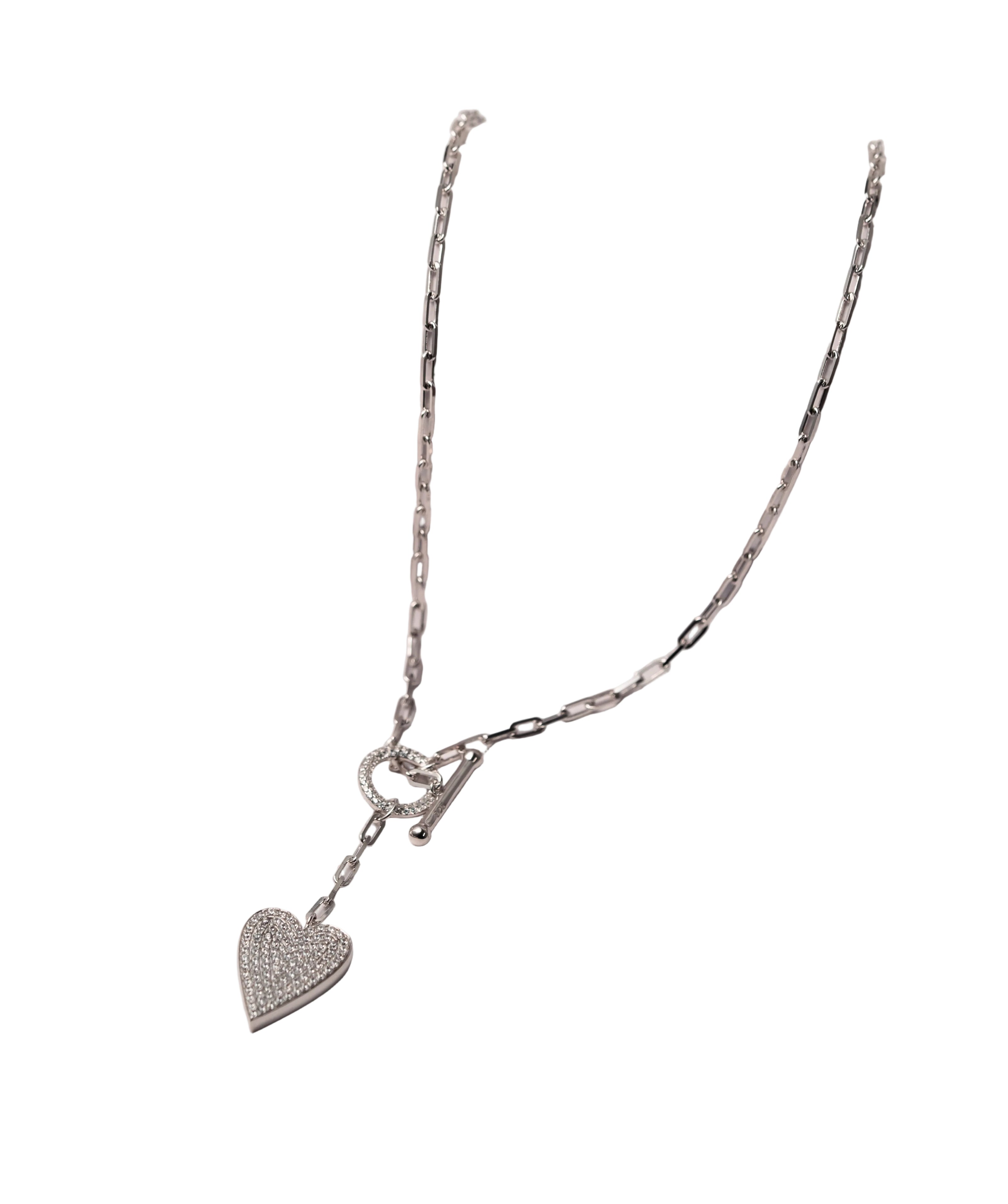 Luxe Heart Toggle Necklace
