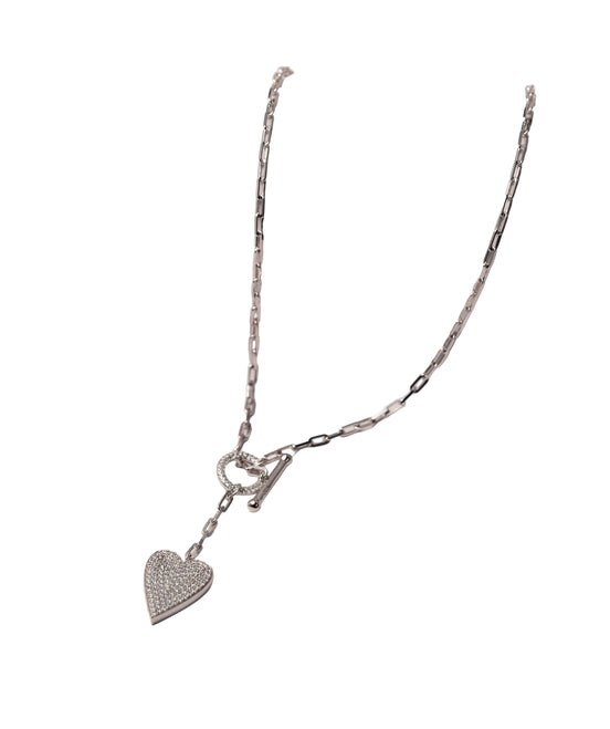 Luxe Heart Toggle Necklace