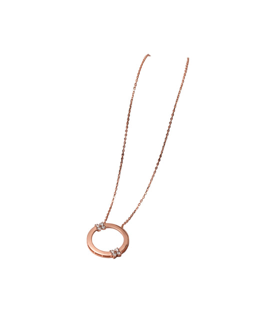 Silver Rose Halo Bloom Necklace