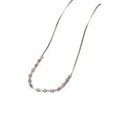 Crystal Arc Bar Necklace