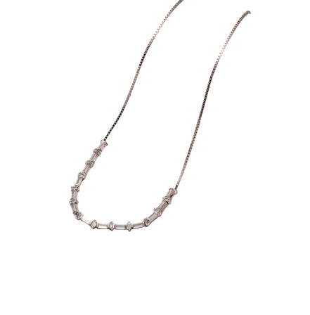 Crystal Arc Bar Necklace