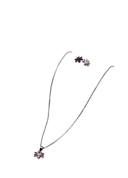 Silver Bloom Charm Necklace