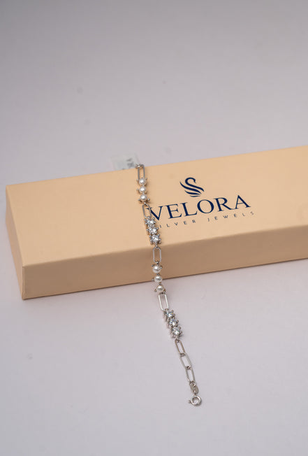 Pearl Glimmer Link Bracelet