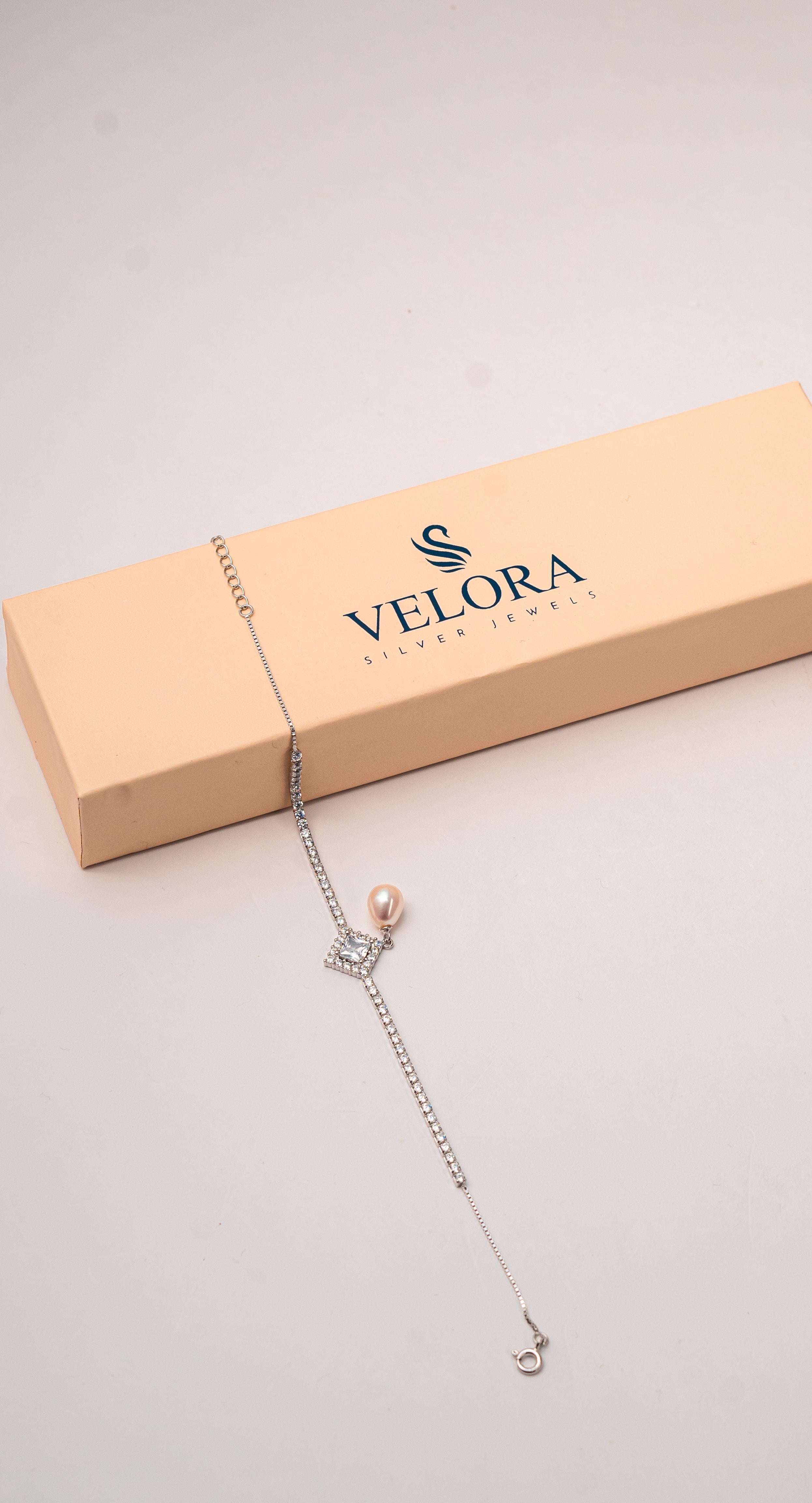 Celeste Pearl Drop Bracelet