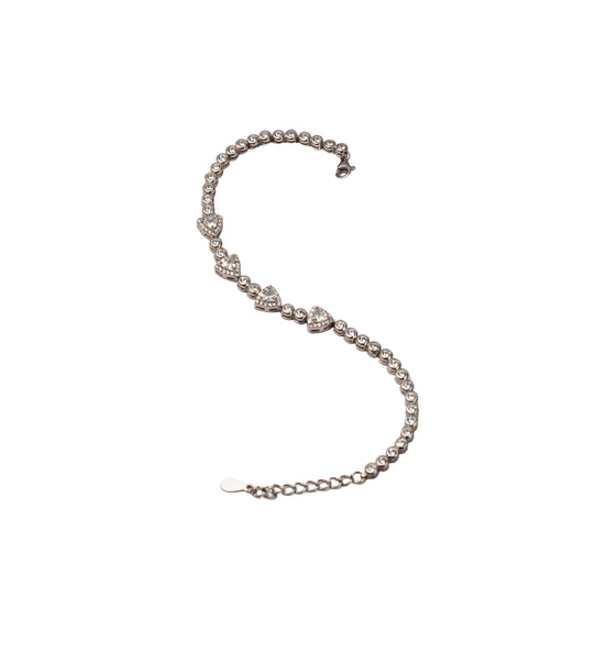 Crystal Heartline Bracelet