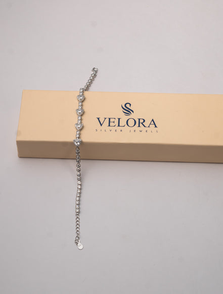 Crystal Heartline Bracelet