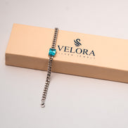 Aqua Edge Chain Bracelet