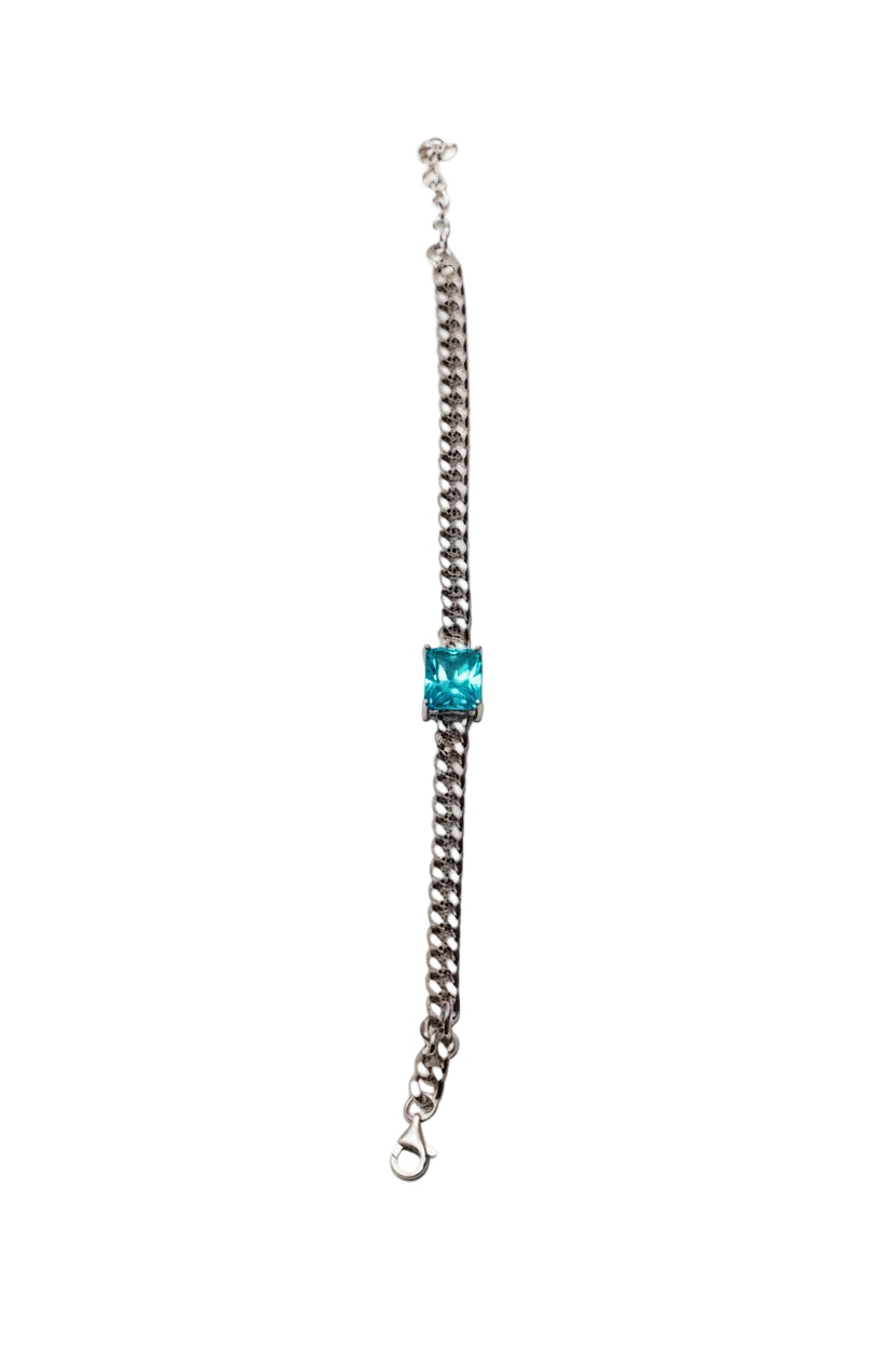 Aqua Edge Chain Bracelet