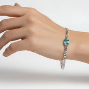 Aqua Edge Chain Bracelet
