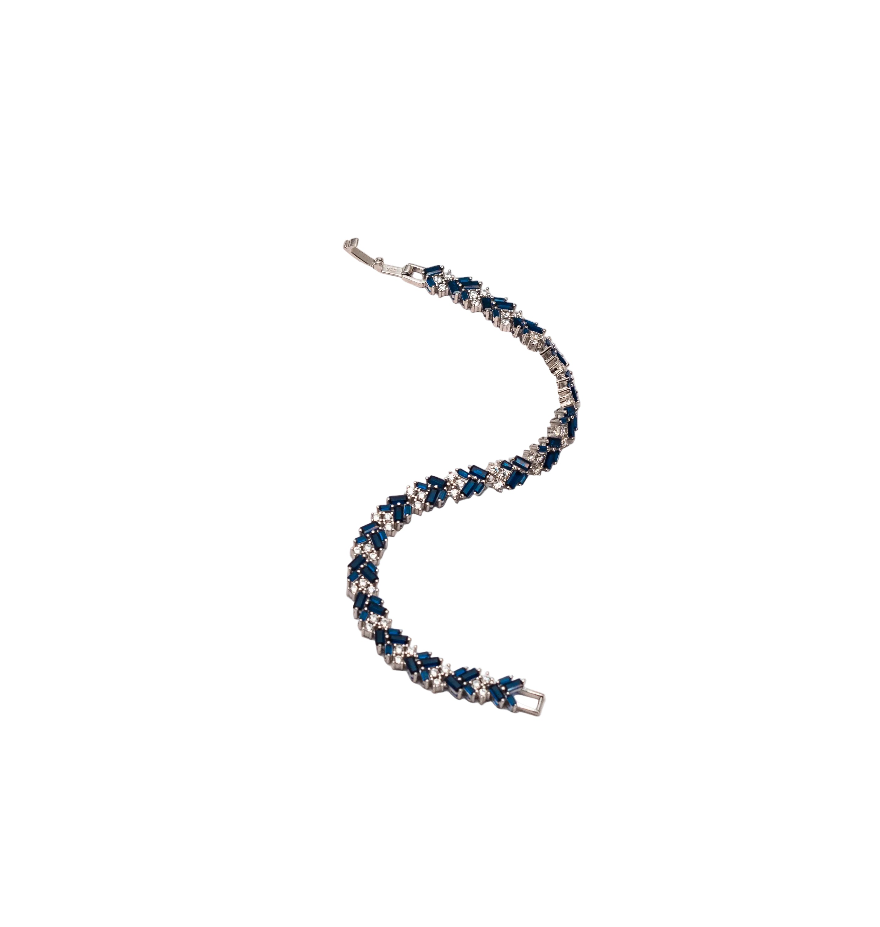 Midnight Chevron Crystal Bracelet