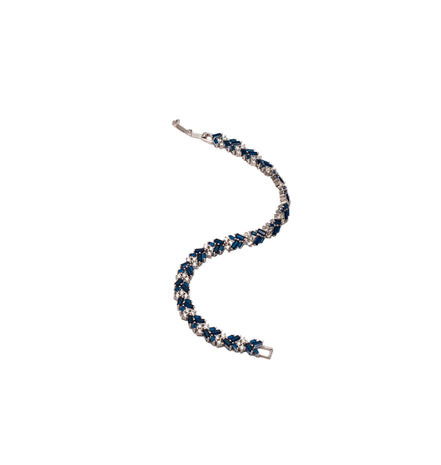 Midnight Chevron Crystal Bracelet