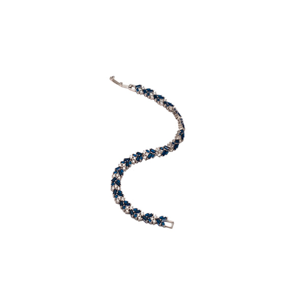 Midnight Chevron Crystal Bracelet
