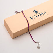Ruby Glow Tennis Bracelet
