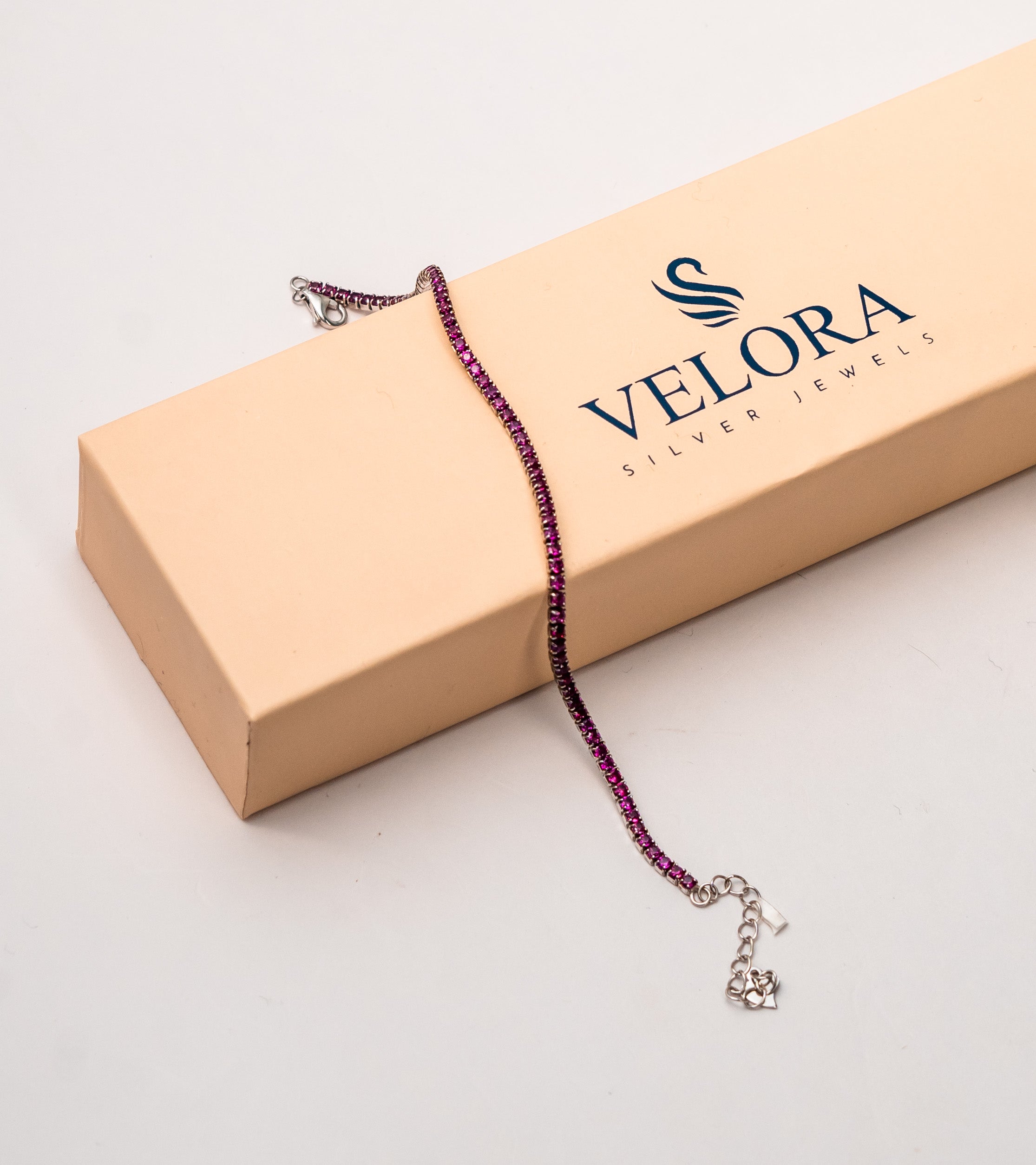 Ruby Glow Tennis Bracelet