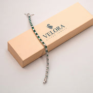 Emerald Spark Tennis Bracelet