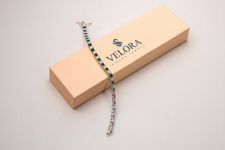 Emerald Spark Tennis Bracelet