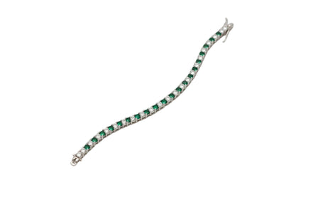 Emerald Spark Tennis Bracelet