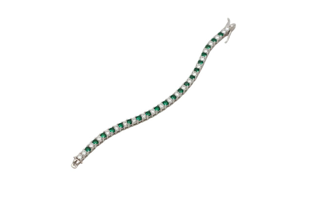 Emerald Spark Tennis Bracelet