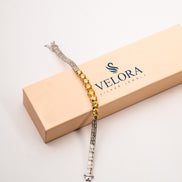 Golden Aura Accent Tennis Bracelet