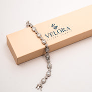 Silver Aurora Halo Crystal Bracelet