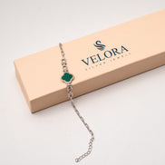 Emerald Clover Charm Bracelet
