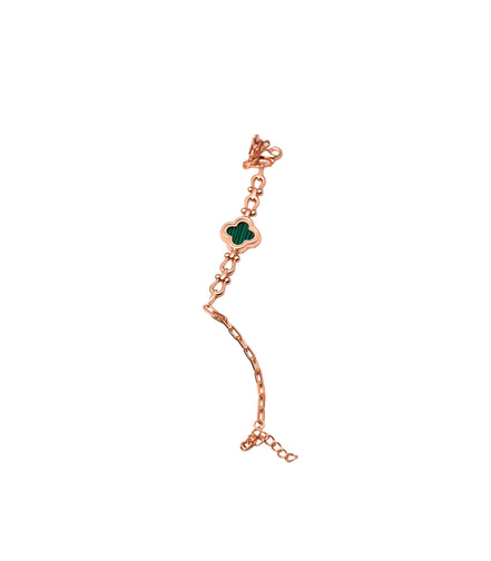Clover Crystal Arc Necklace