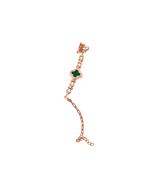 Clover Crystal Arc Necklace