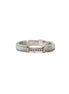 White Inlay Band with Center Crystal Accents