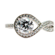 Round Cut Infinity Twist Statement Ring